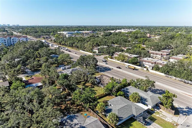 an aerial view of multiple house