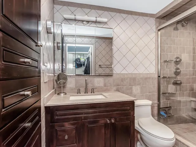 a bathroom with a sink and a toilet