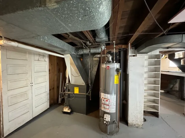 a view of storage and utility room