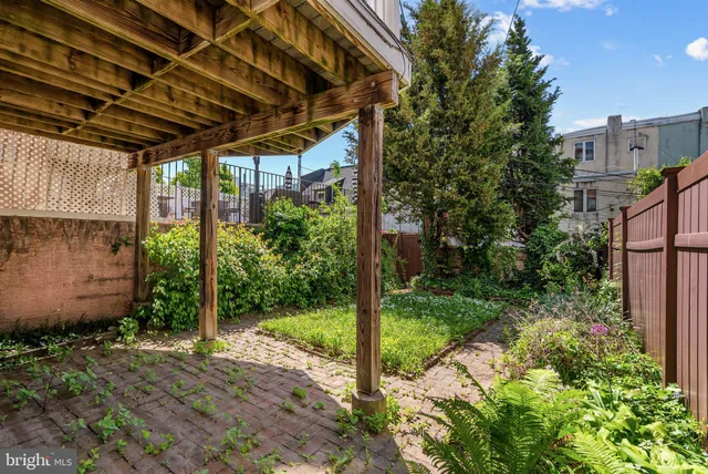 a view of a backyard with plants