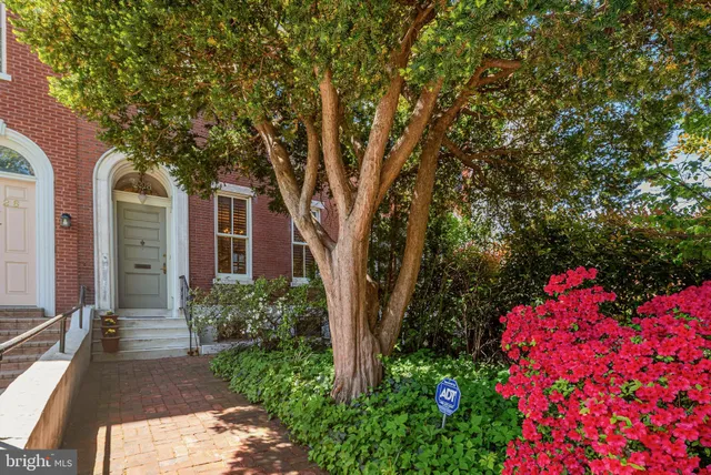 a front view of a house with yard