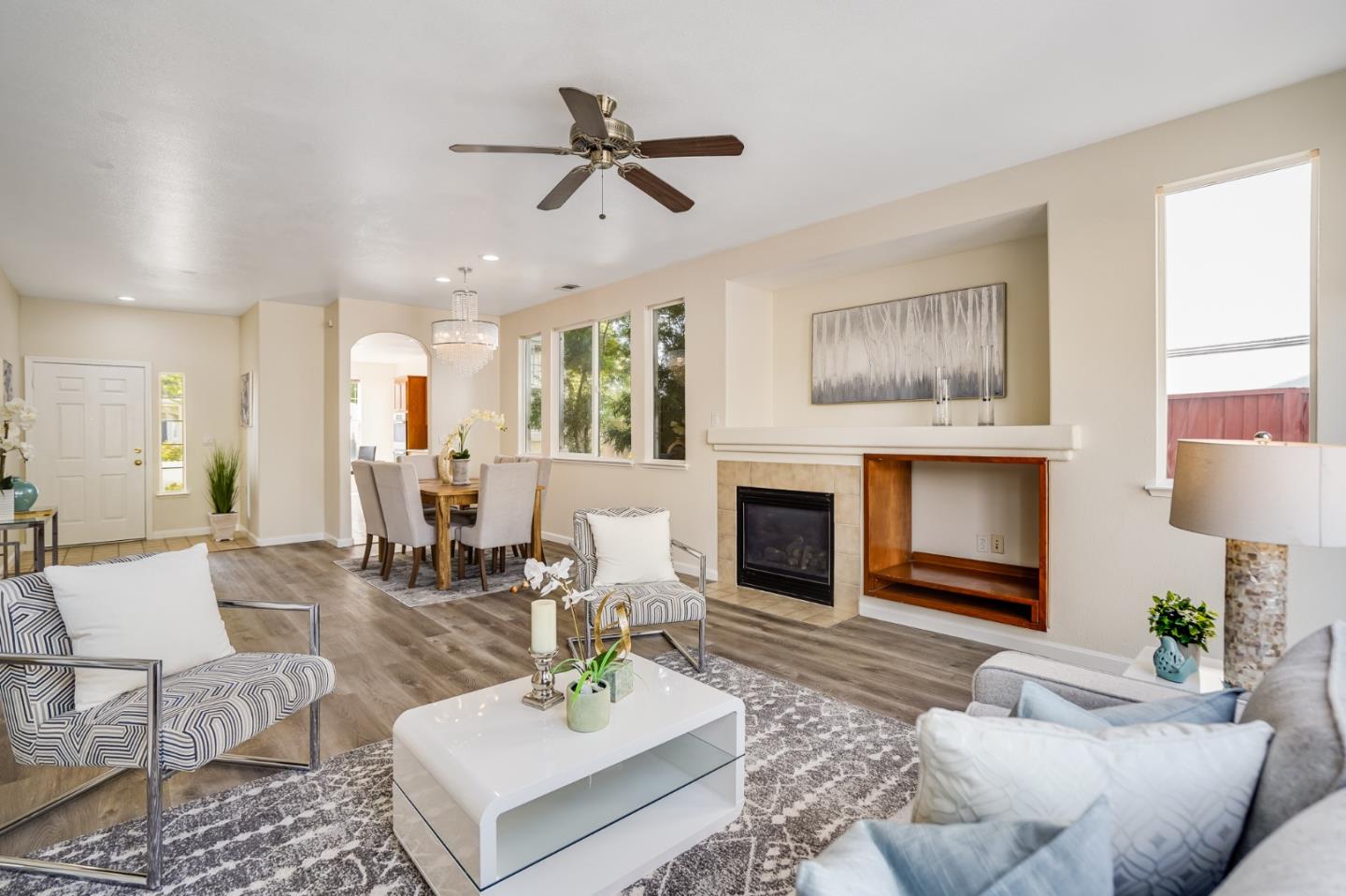 330 Titan Way Hercules, CA 94547 - Photo 7 of 37 a living room with furniture and a fireplace