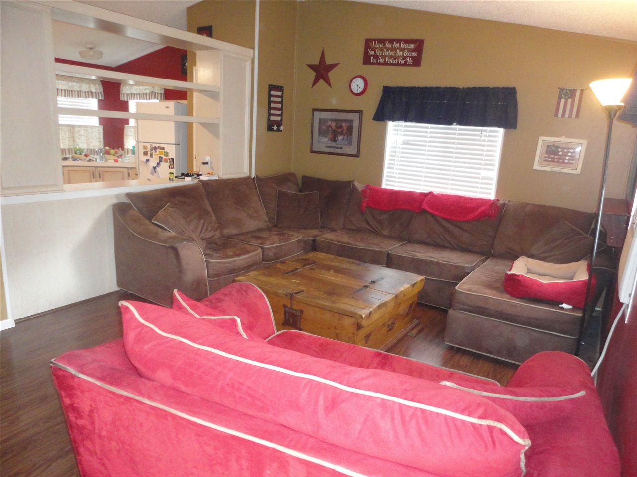 Custom paint and laminate floor.