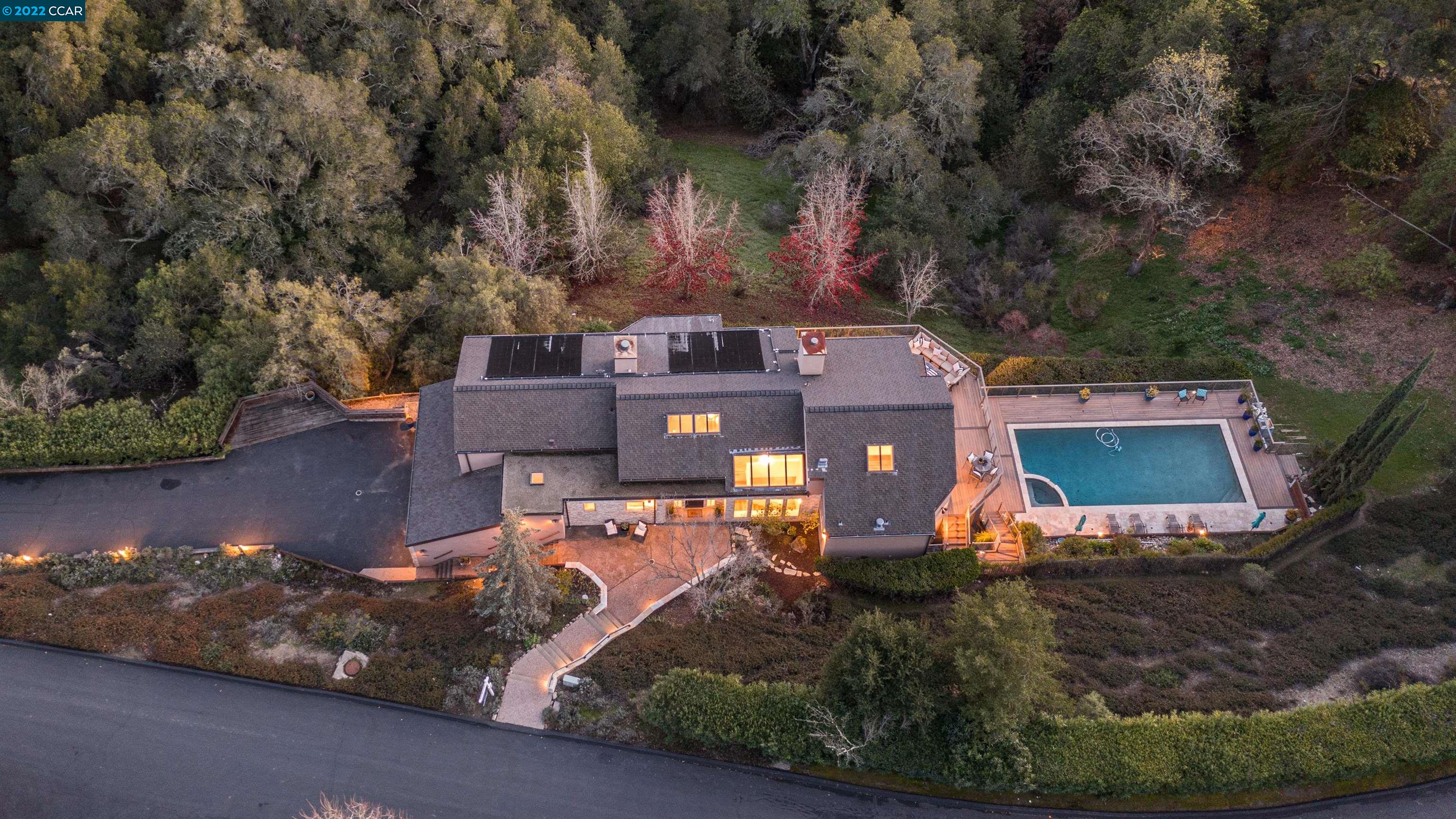 1 Mountainview Lane Lafayette, CA 94549 - Photo 1 of 1 an aerial view of a house with a yard