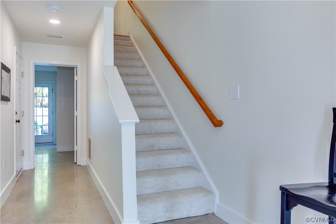 13312 Ridgemoor Lane Midlothian, VA 23114 - Photo 4 of 38 View of newly carpeted stairs to second level and