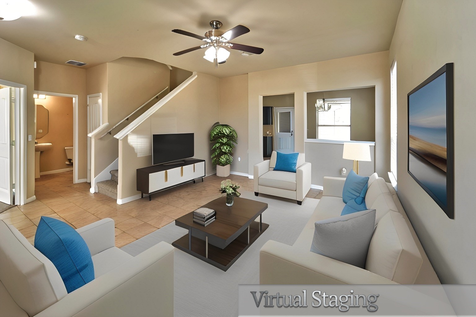 1409 Brooks Way Leander, TX 78641 - Photo 3 of 25 Living Room - 1 (Virtual staging)
