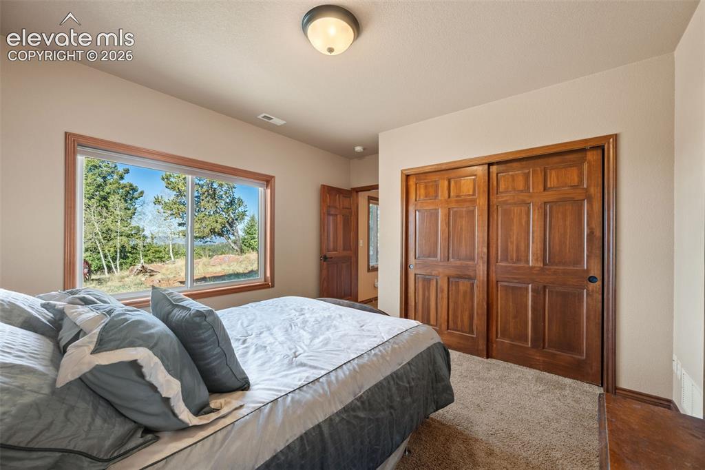 131 Paradiso Road Divide, CO 80814 - Photo 36 of 50 a bedroom with a bed and a large window