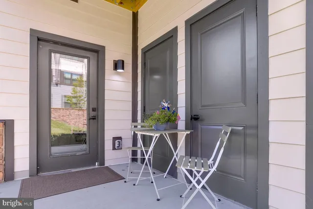 a view of an outdoor seating space