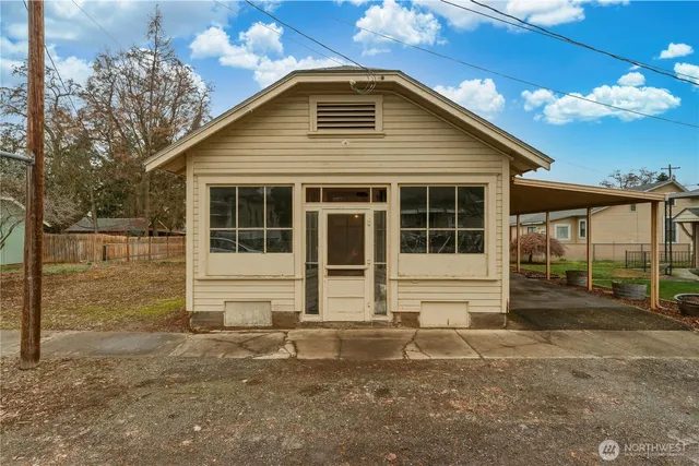 a view of a door of the house