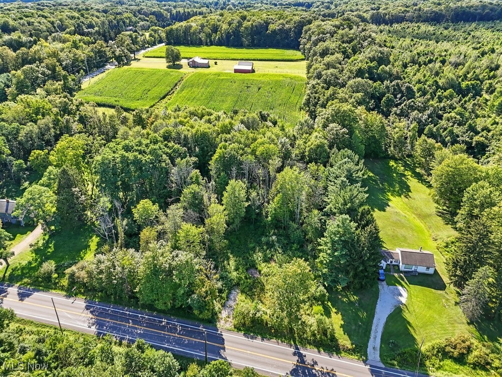 18040 Ravenna Road Chagrin Falls, OH 44023 - Photo 2 of 8 Aerial view of sparsely populated area featuring a forest