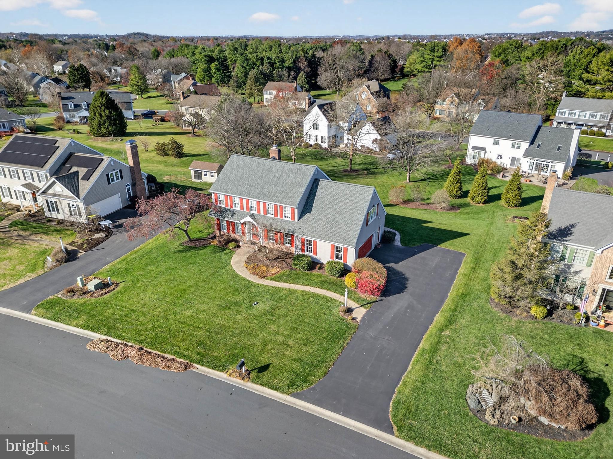 35 Old Post Lane Lititz, PA 17543 - Photo 50 of 61 an aerial view of a house with a garden and lake view