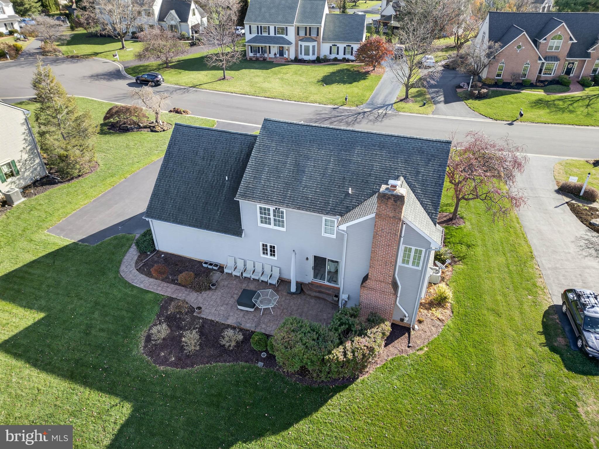 35 Old Post Lane Lititz, PA 17543 - Photo 60 of 61 an aerial view of a house with swimming pool and a yard