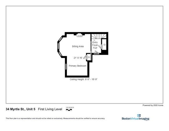 a picture of a room with a black and white wall