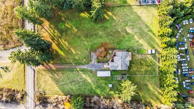 a bird view of a house