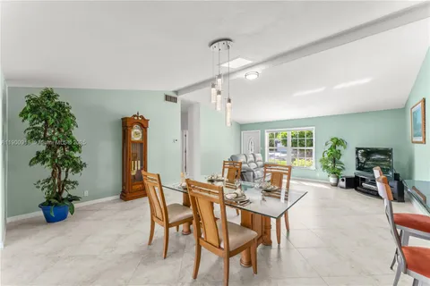 an aerial view of balcony and yard