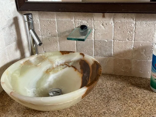 a closeup of a sink
