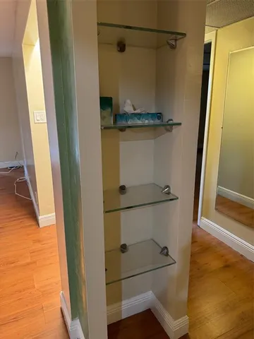 a view of a walk in closet