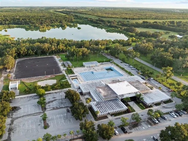 an aerial view of tennis court
