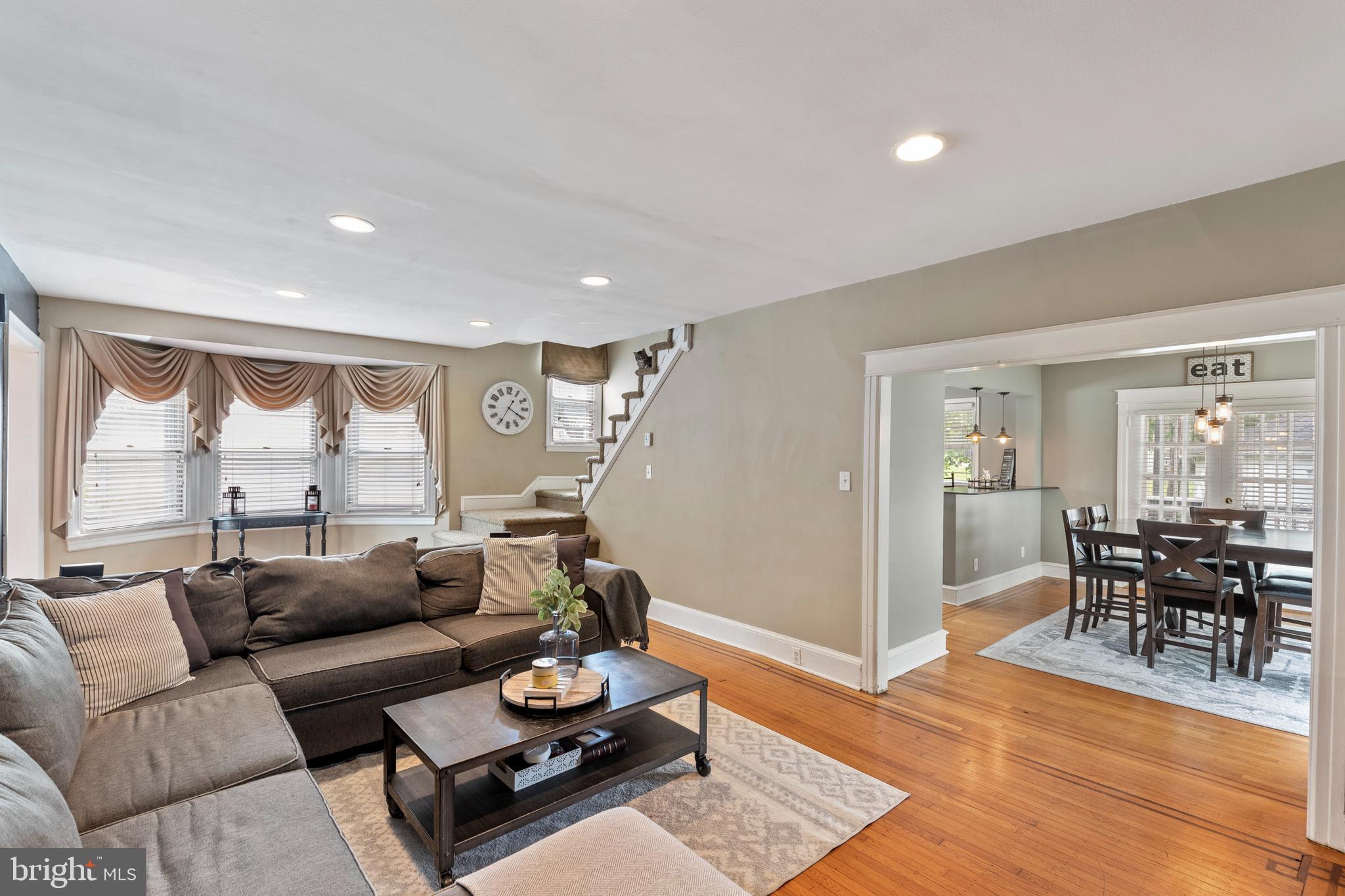 312 South State Road Upper Darby, PA 19082 - Photo 10 of 37 a living room with furniture and wooden floor