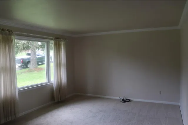 an empty room with a window