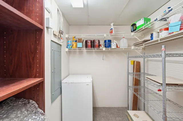 a view of storage and utility room