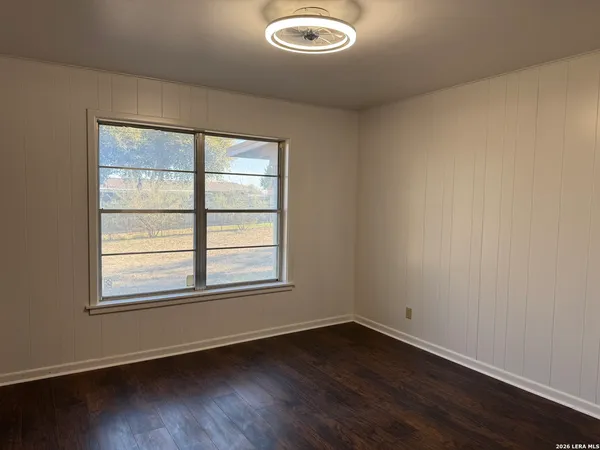 an empty room with a window