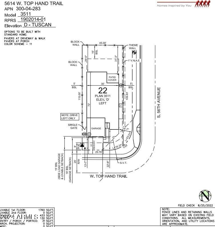 5614 Top Hand Trail Laveen, AZ 85339 - Photo 3 of 4 Plat Map