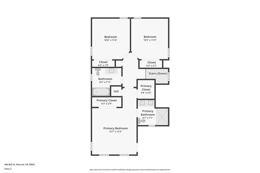 406 Bell Street Monroe, GA 30655 - Photo 52 of 60 a picture of a floor plan