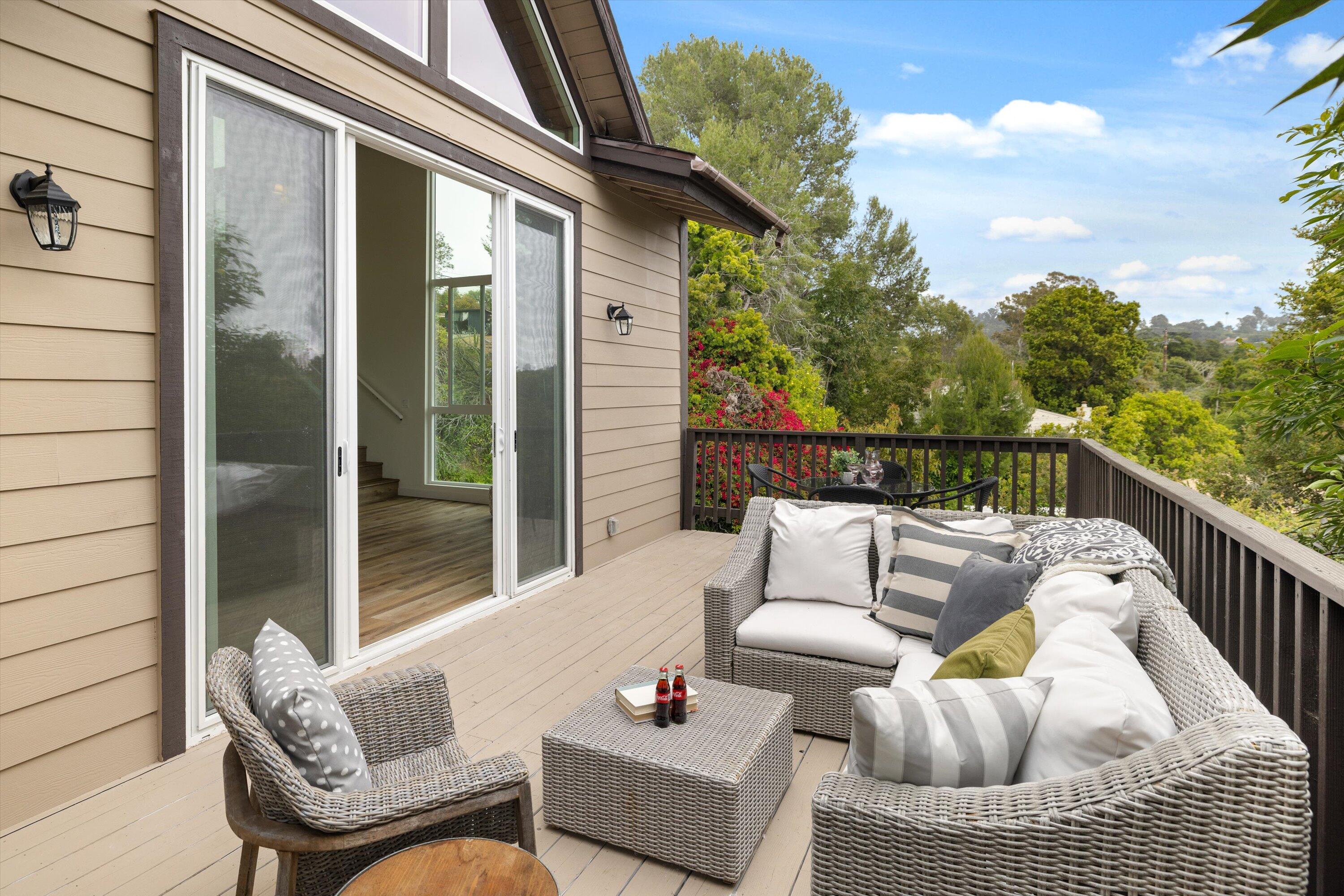 827 Cheltenham Road Santa Barbara, CA 93105 - Photo 12 of 47 a view of a patio on the deck