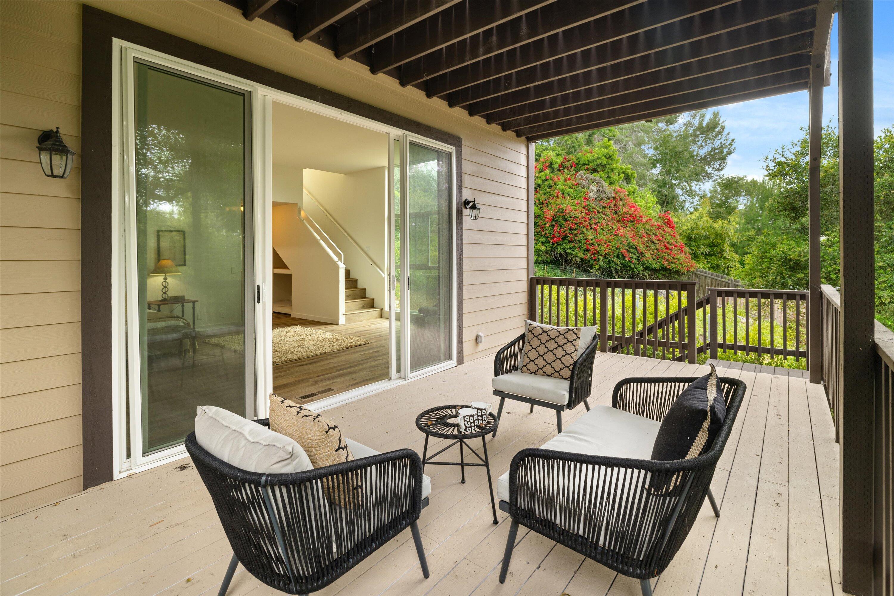 827 Cheltenham Road Santa Barbara, CA 93105 - Photo 25 of 47 a view of a chair and table in the balcony