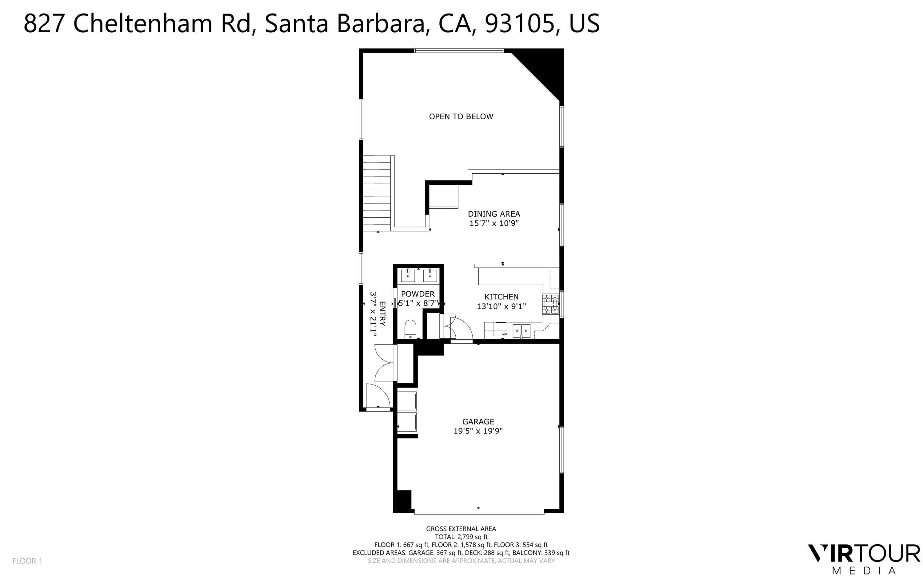 827 Cheltenham Road Santa Barbara, CA 93105 - Photo 46 of 47 a picture of a floor plan