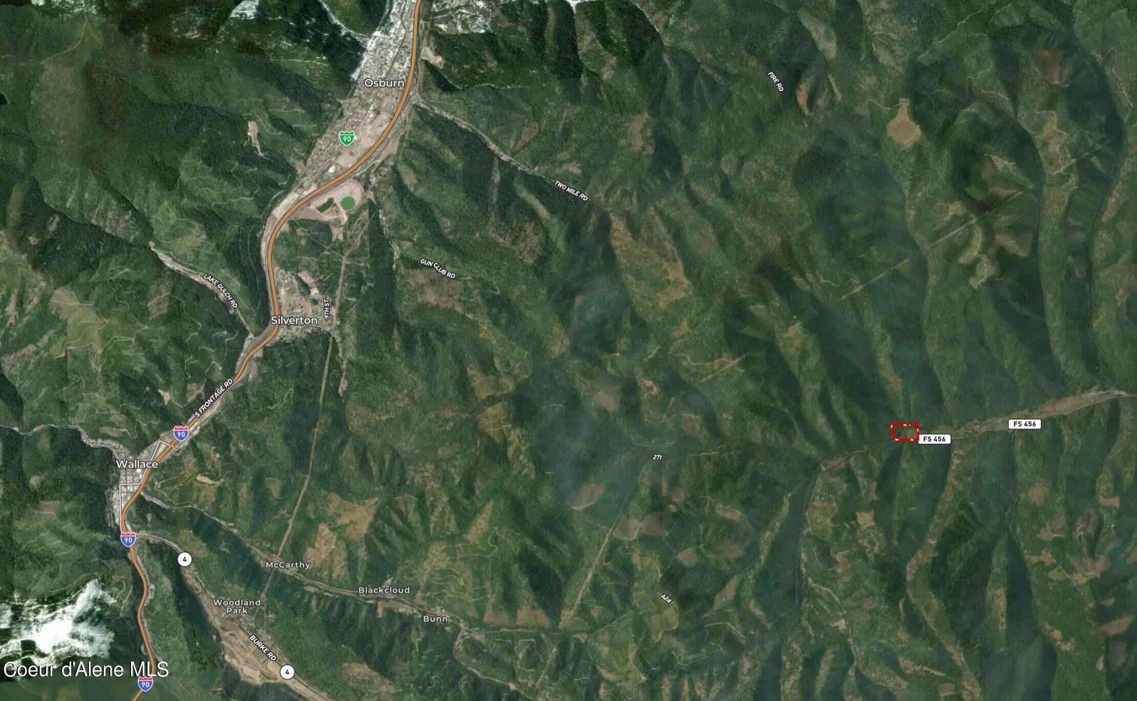 Nna Beaver Creek Road Wallace, ID 83873 - Photo 52 of 56 aerial far view with Wallace