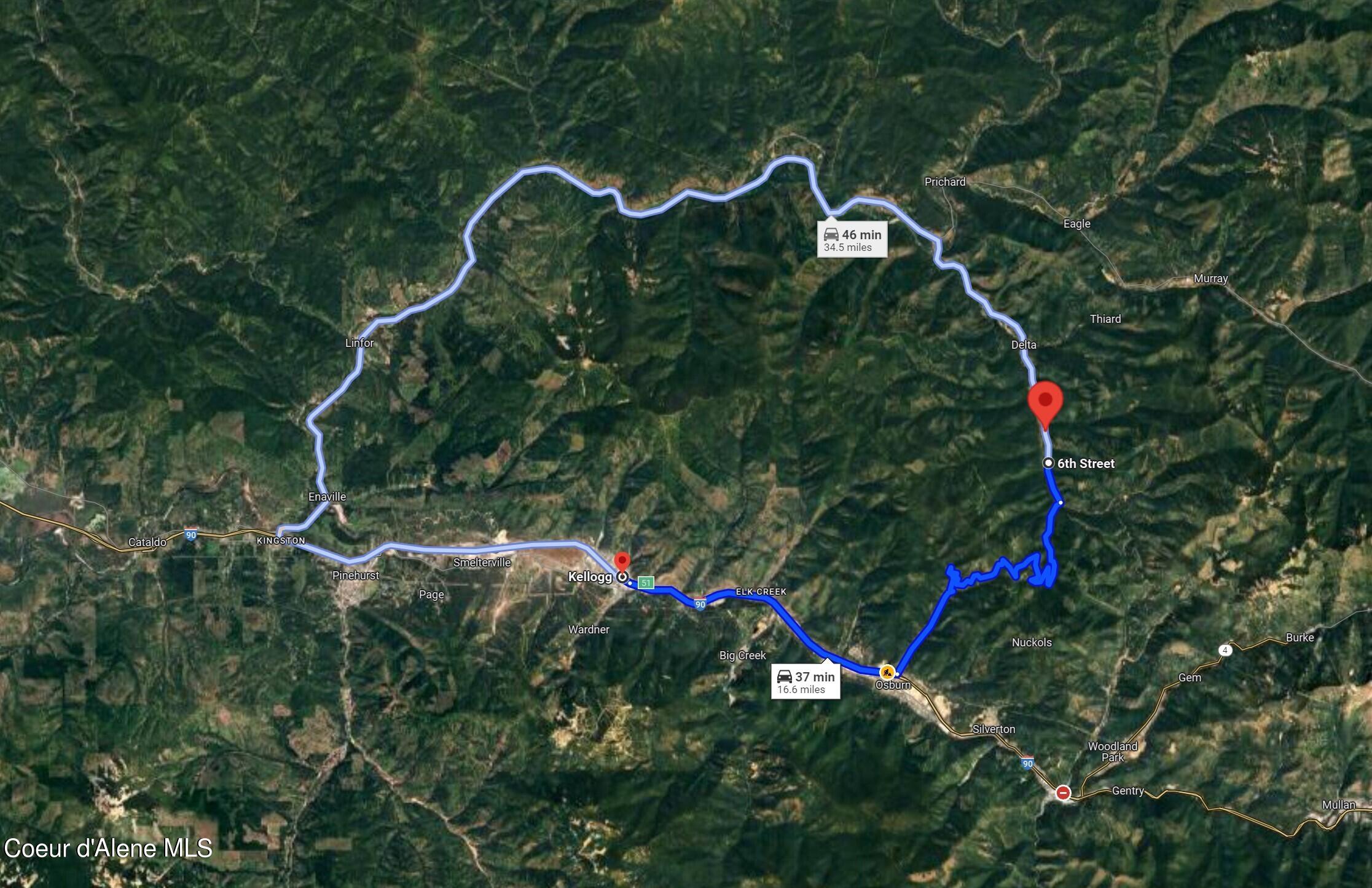 Nna Beaver Creek Road Wallace, ID 83873 - Photo 54 of 56 distance to Kellogg