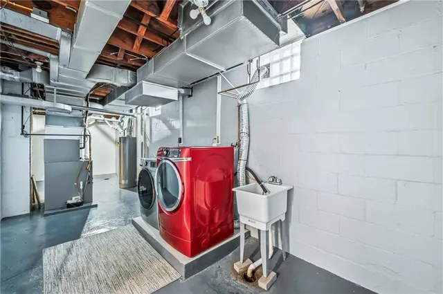 a view of storage and utility room