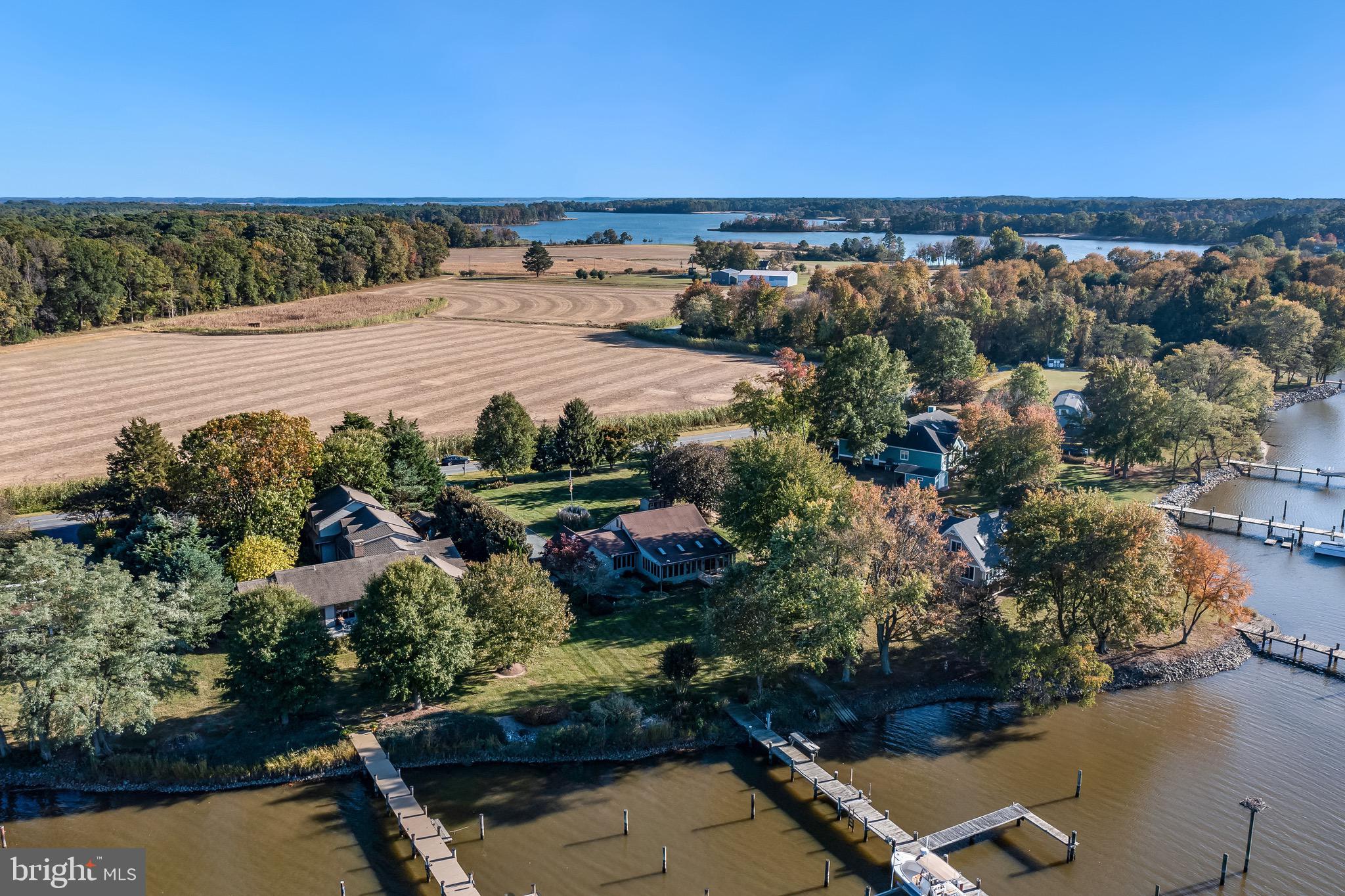 5120 Grays Inn Creek Road Rock Hall, MD 21661 - Photo 28 of 33 Aerial view towards protected farmland