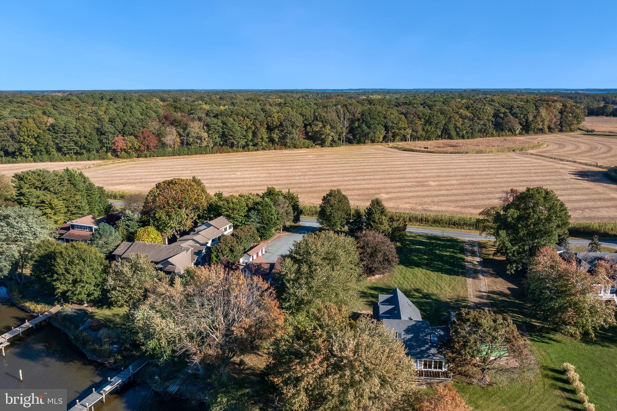 5120 Grays Inn Creek Road Rock Hall, MD 21661 - Photo 29 of 33 Aerial view towards protected farmland