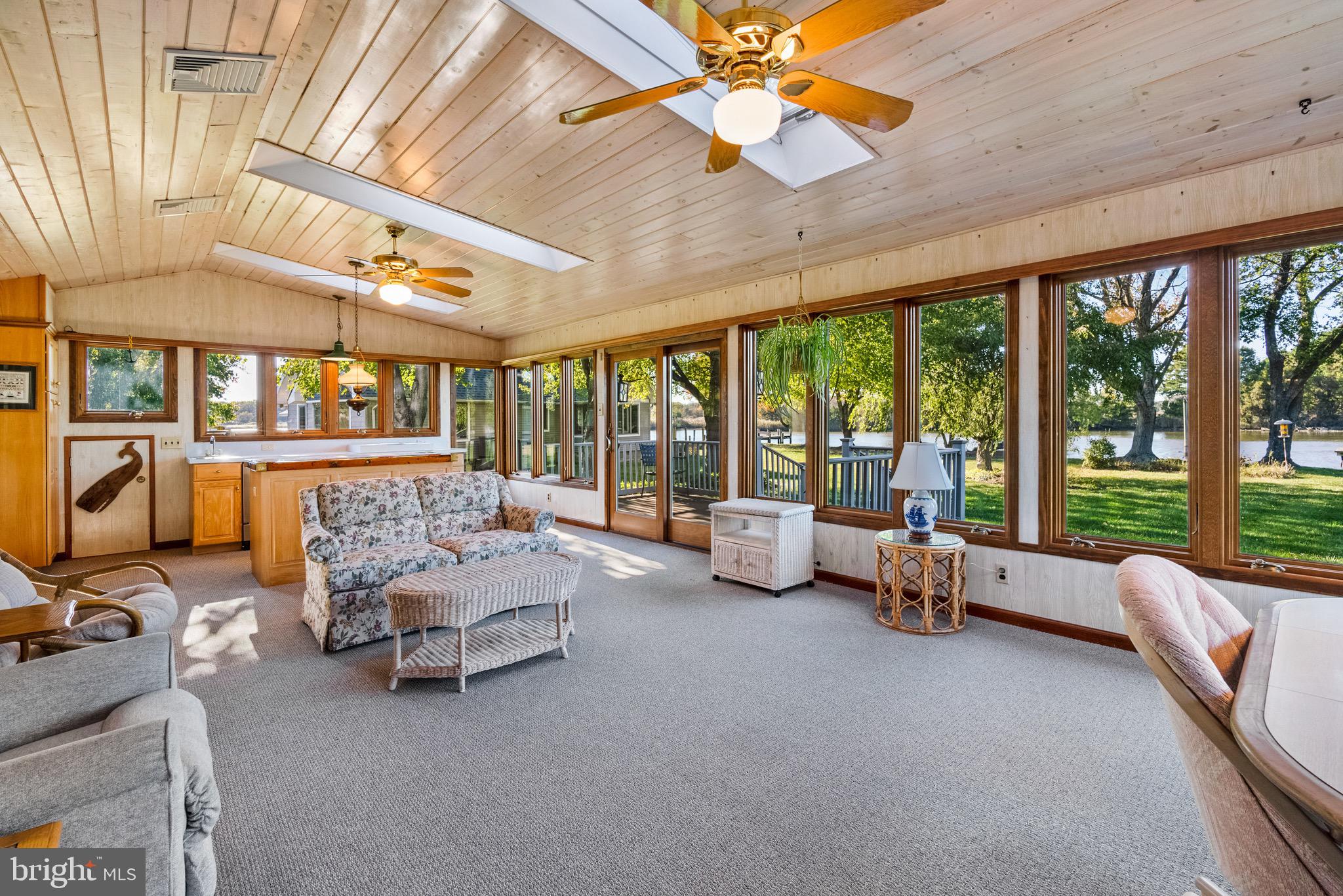5120 Grays Inn Creek Road Rock Hall, MD 21661 - Photo 5 of 33 Sunroom with all new windows and doors