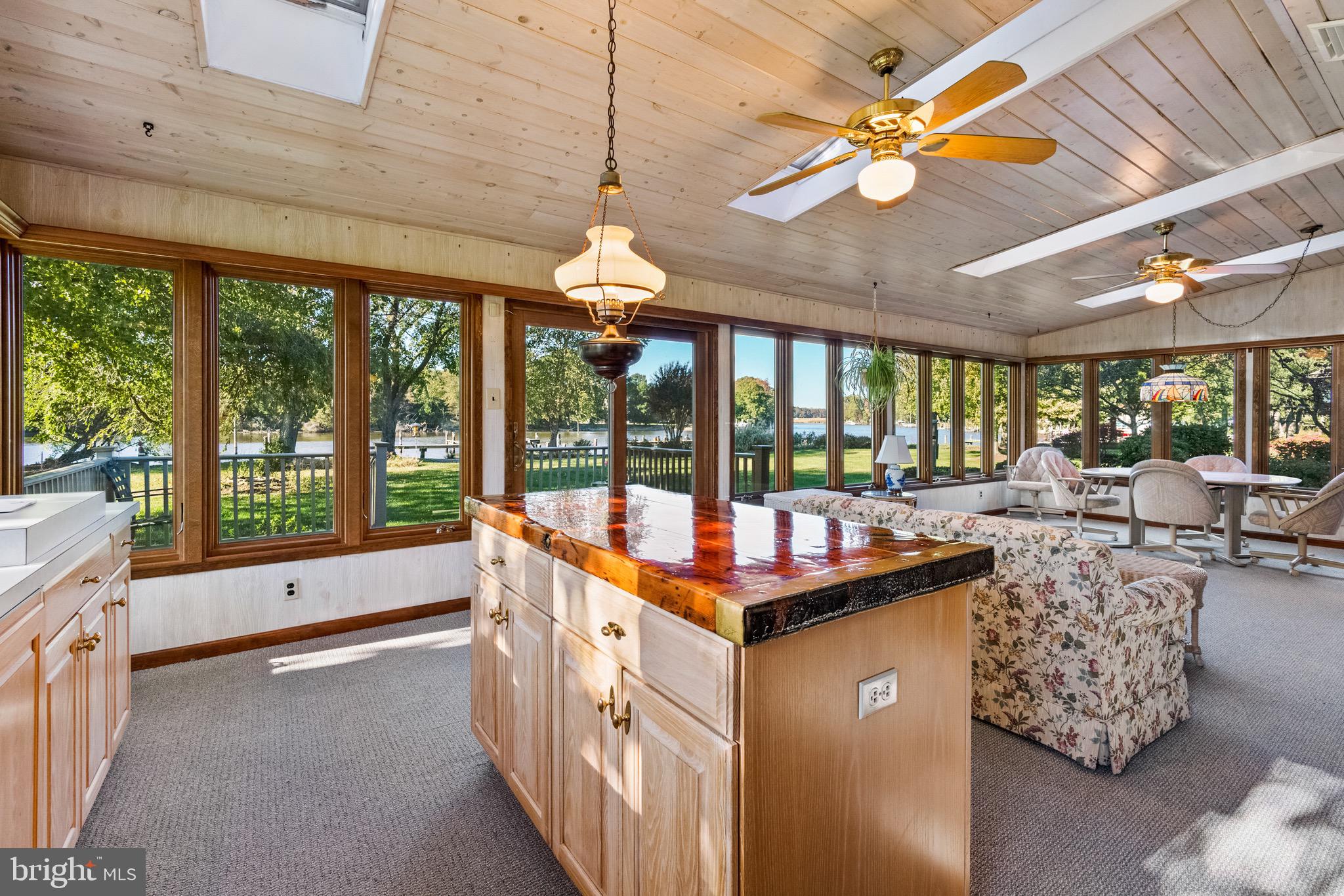 5120 Grays Inn Creek Road Rock Hall, MD 21661 - Photo 6 of 33 Efficiency kitchen wet bar in sunroom