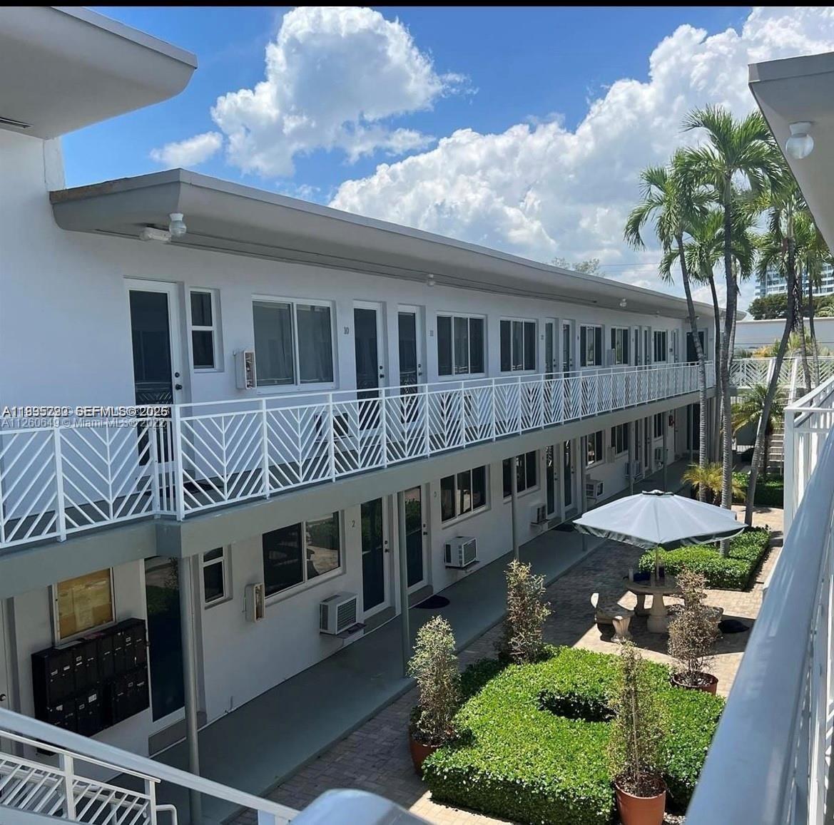 7440 Byron Avenue, Unit 12B Miami Beach, FL 33141 - Photo 19 of 22 a front view of a house with a yard