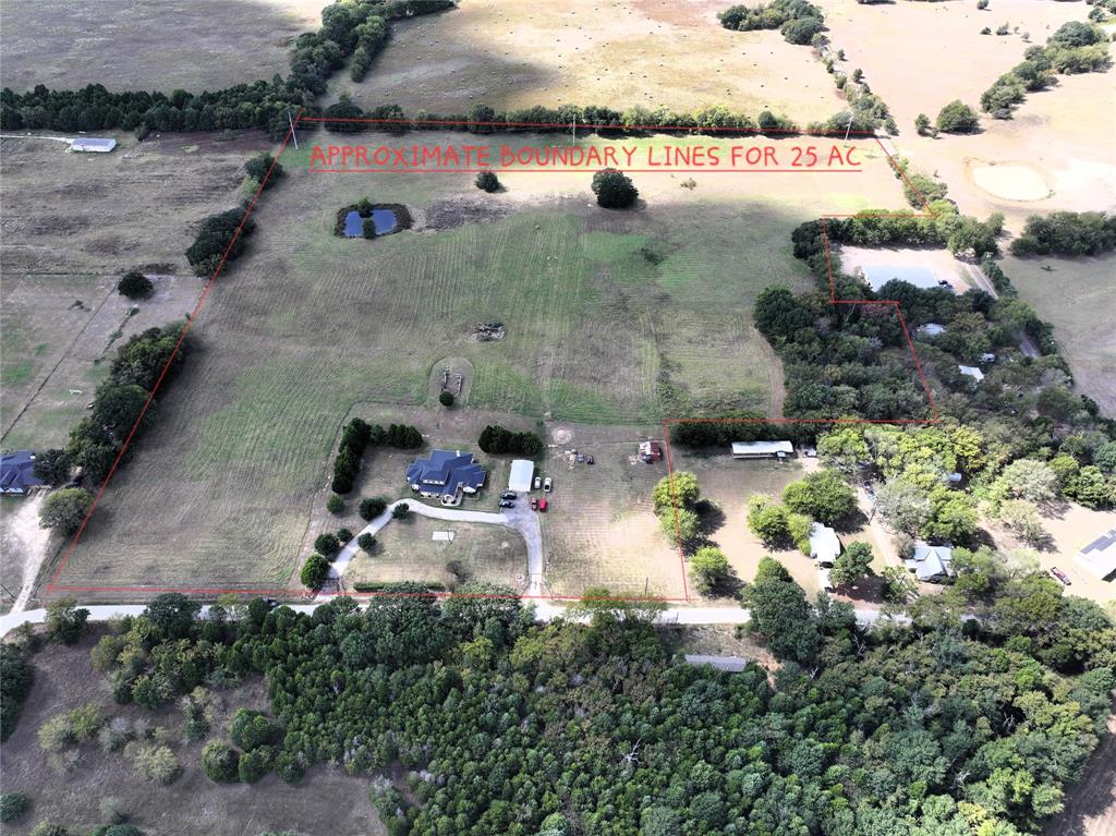 421 Weakes Street Eustace, TX 75124 - Photo 35 of 40 an aerial view of house with yard swimming pool and outdoor seating