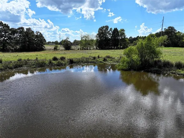 a view of a lake with houses