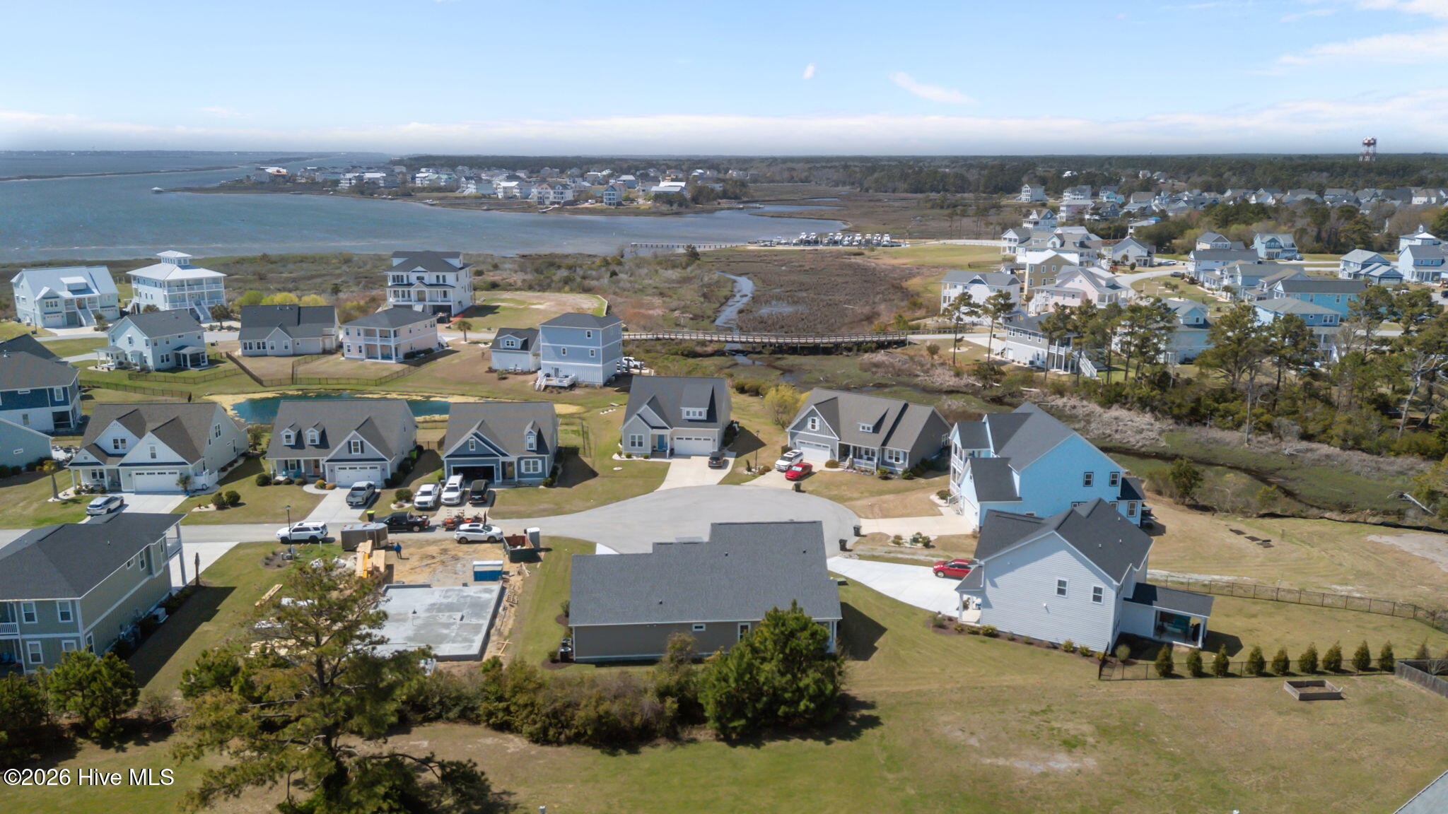 658 Fishermans Point Newport, NC 28570 - Photo 44 of 44 Aerial View looking towards Bogue Sound and Bogue Watch Marina