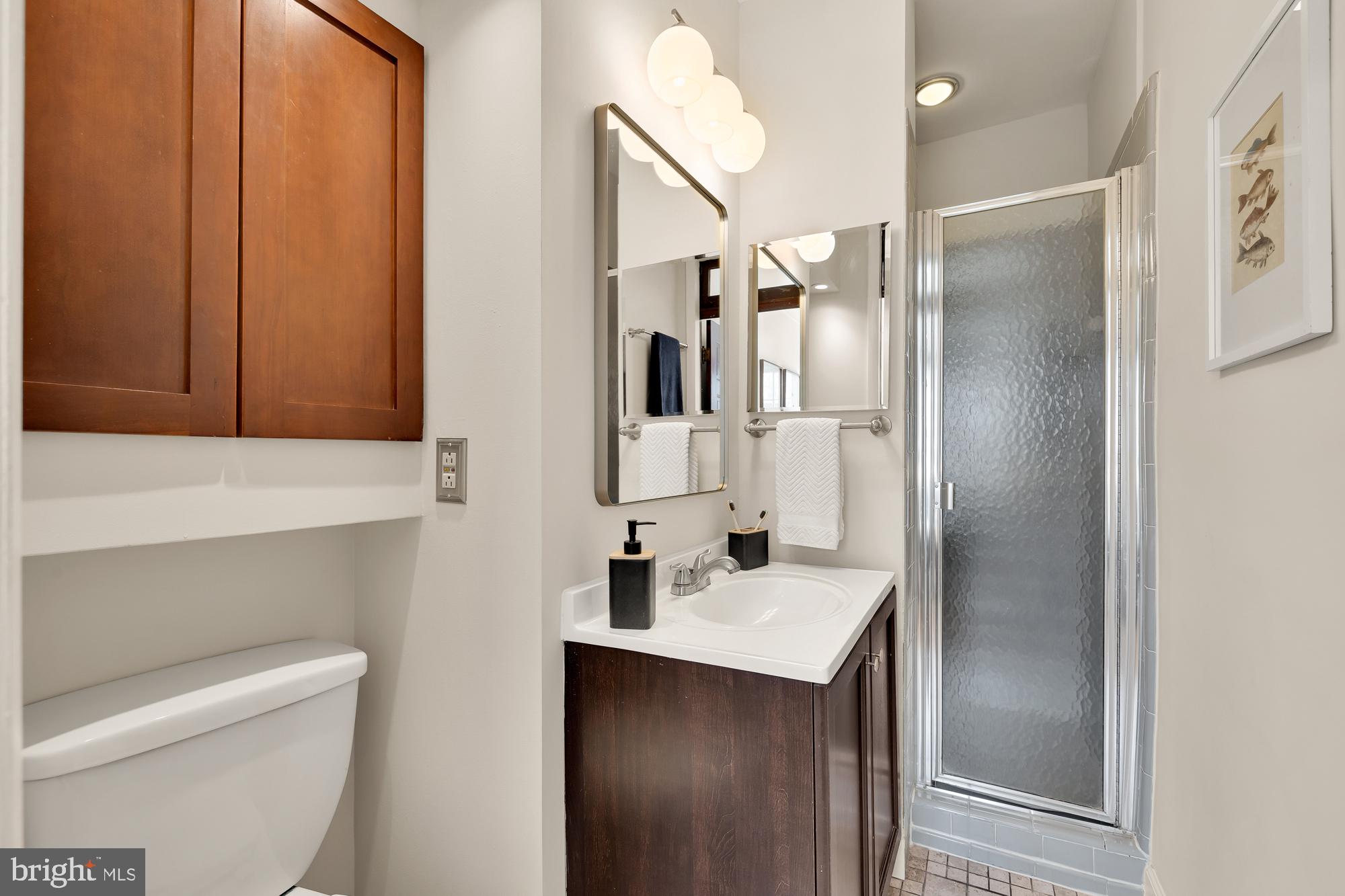 28 Bryant Street Northeast Washington, DC 20002 - Photo 34 of 41 a bathroom with a sink a toilet and shower