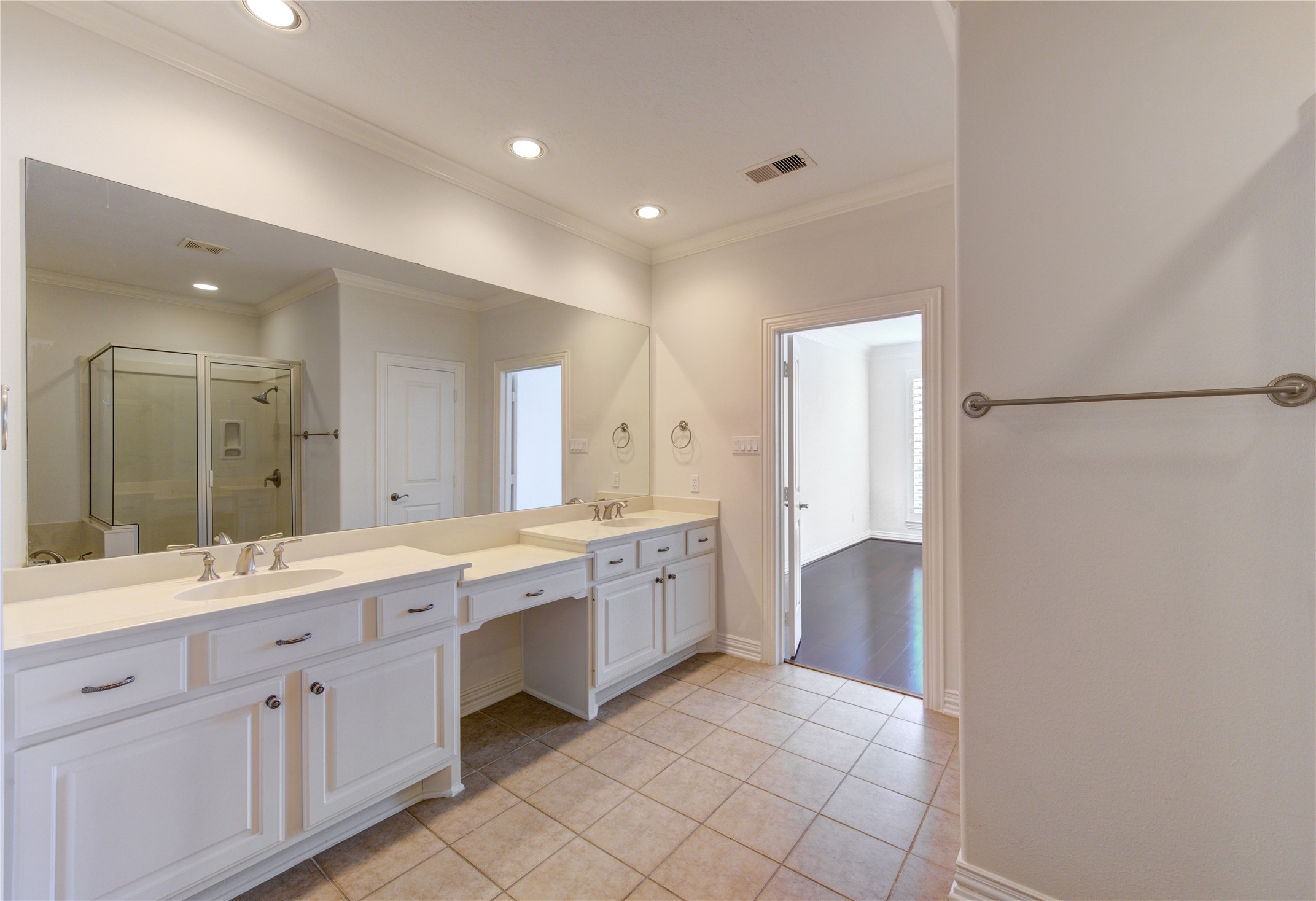 2011 Spring Cedar Lane Houston, TX 77077 - Photo 25 of 43 a large bathroom with a double vanity sink mirror and double