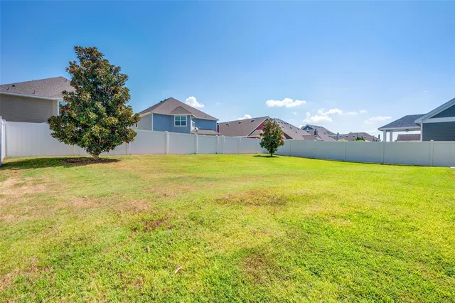 a view of an ocean with a big yard