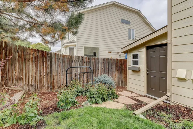 a view of a backyard