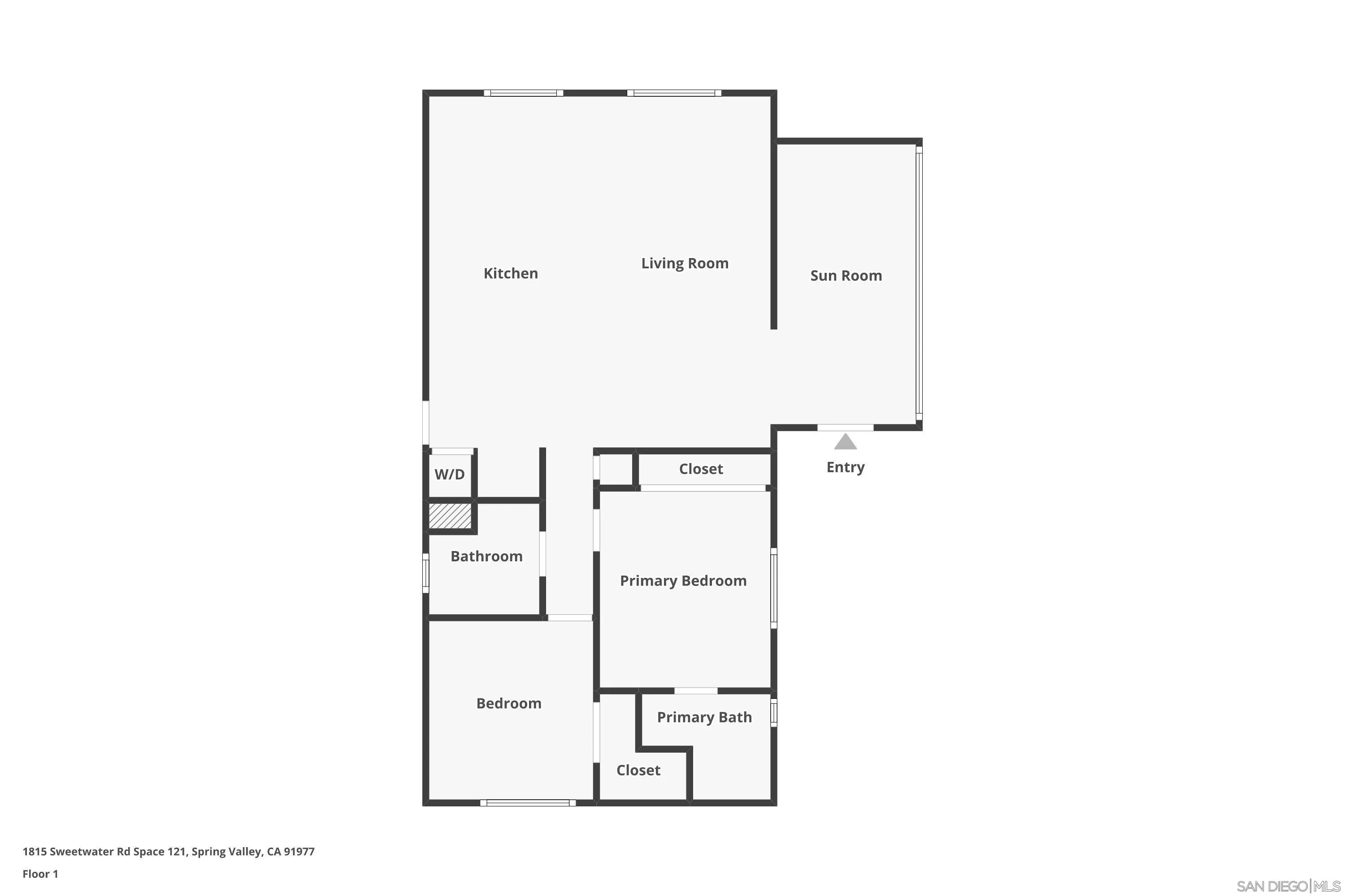 1815 Sweetwater Road, Unit SPC 121 Spring Valley, CA 91977 - Photo 44 of 44 a picture of floor plan
