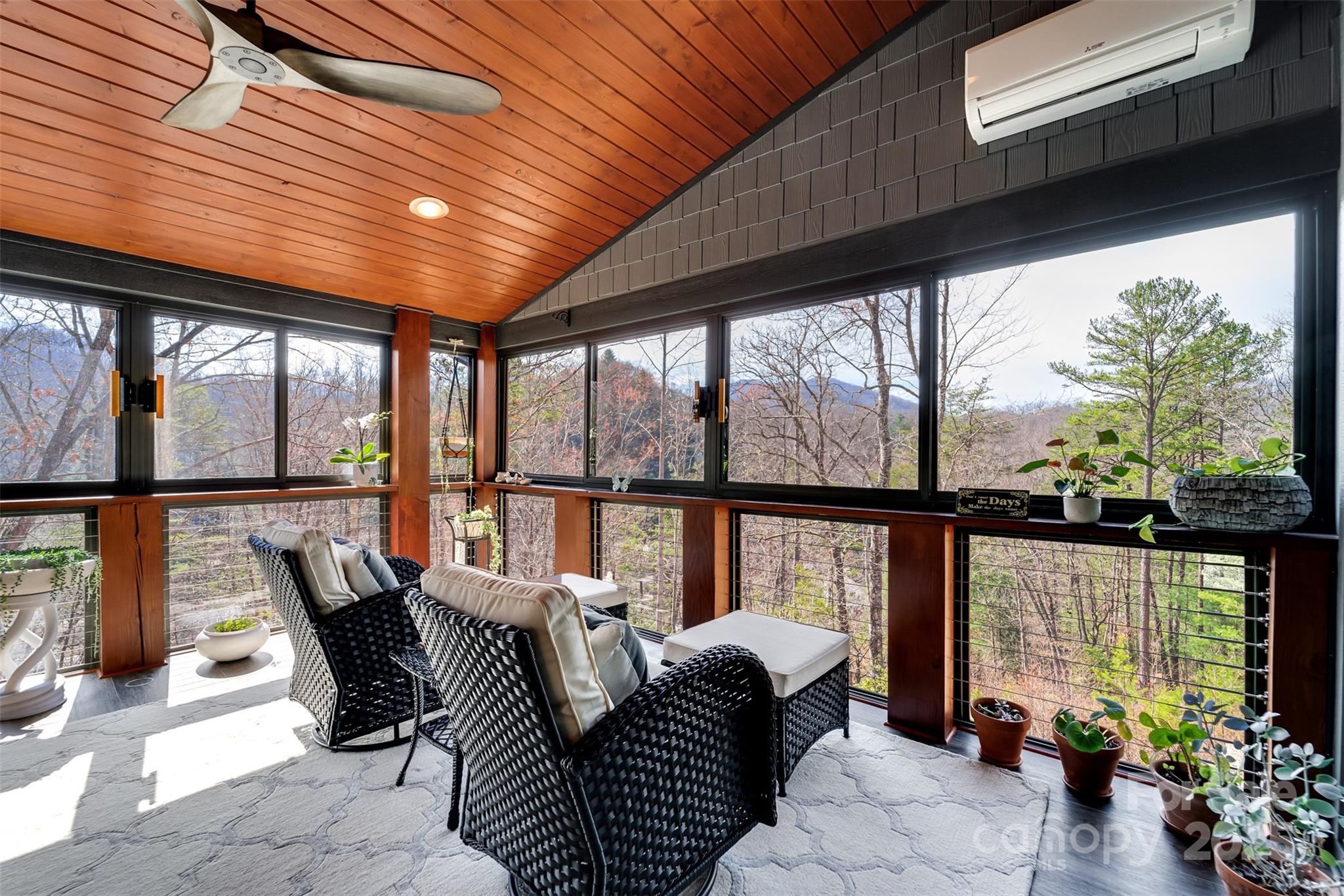 117 Amberleaf Way Cullowhee, NC 28723 - Photo 19 of 47 a living room with furniture tv and a large window