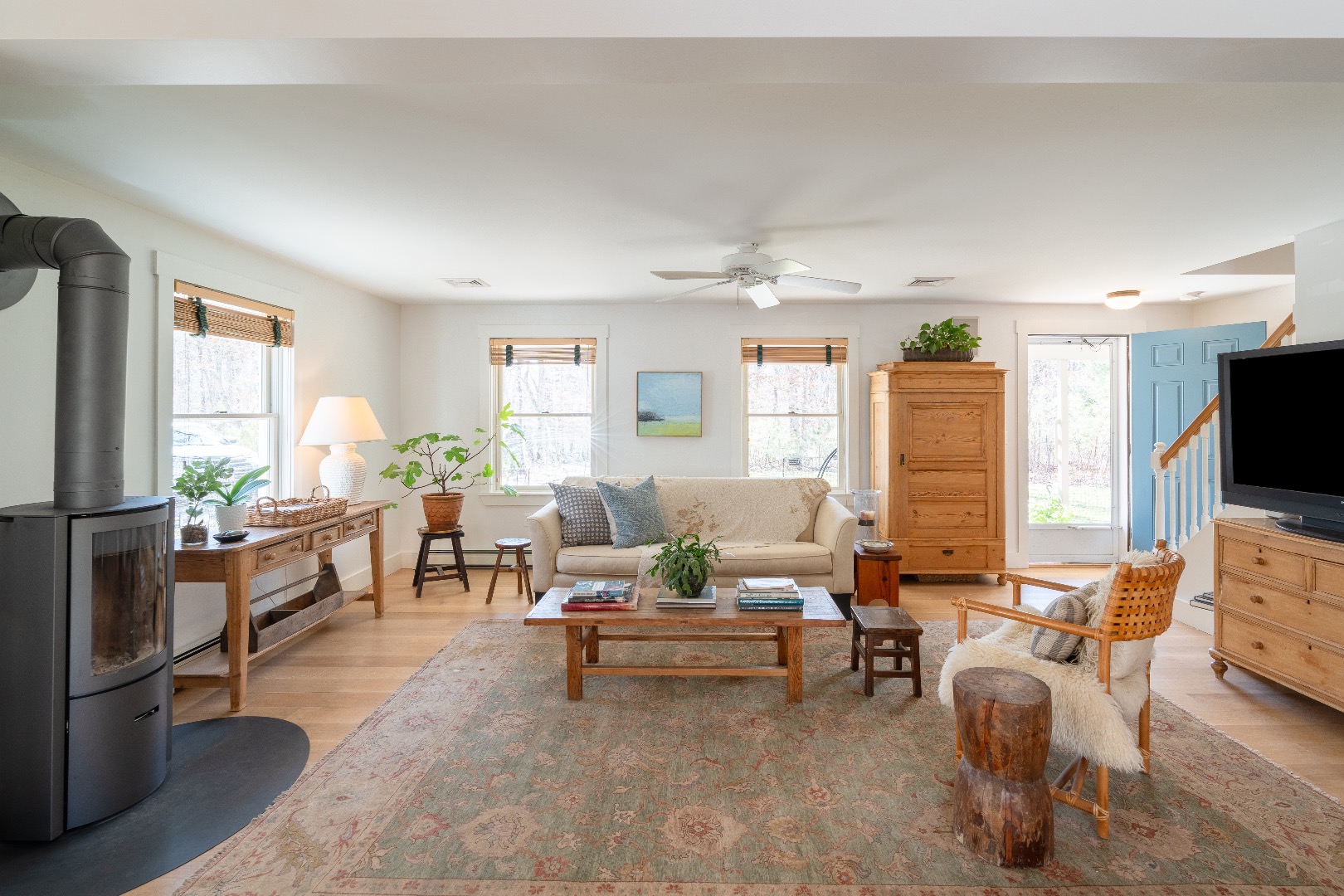 93 Hvoslef Way Vineyard Haven, MA 02568 - Photo 19 of 41 a living room with furniture a window and a flat screen tv