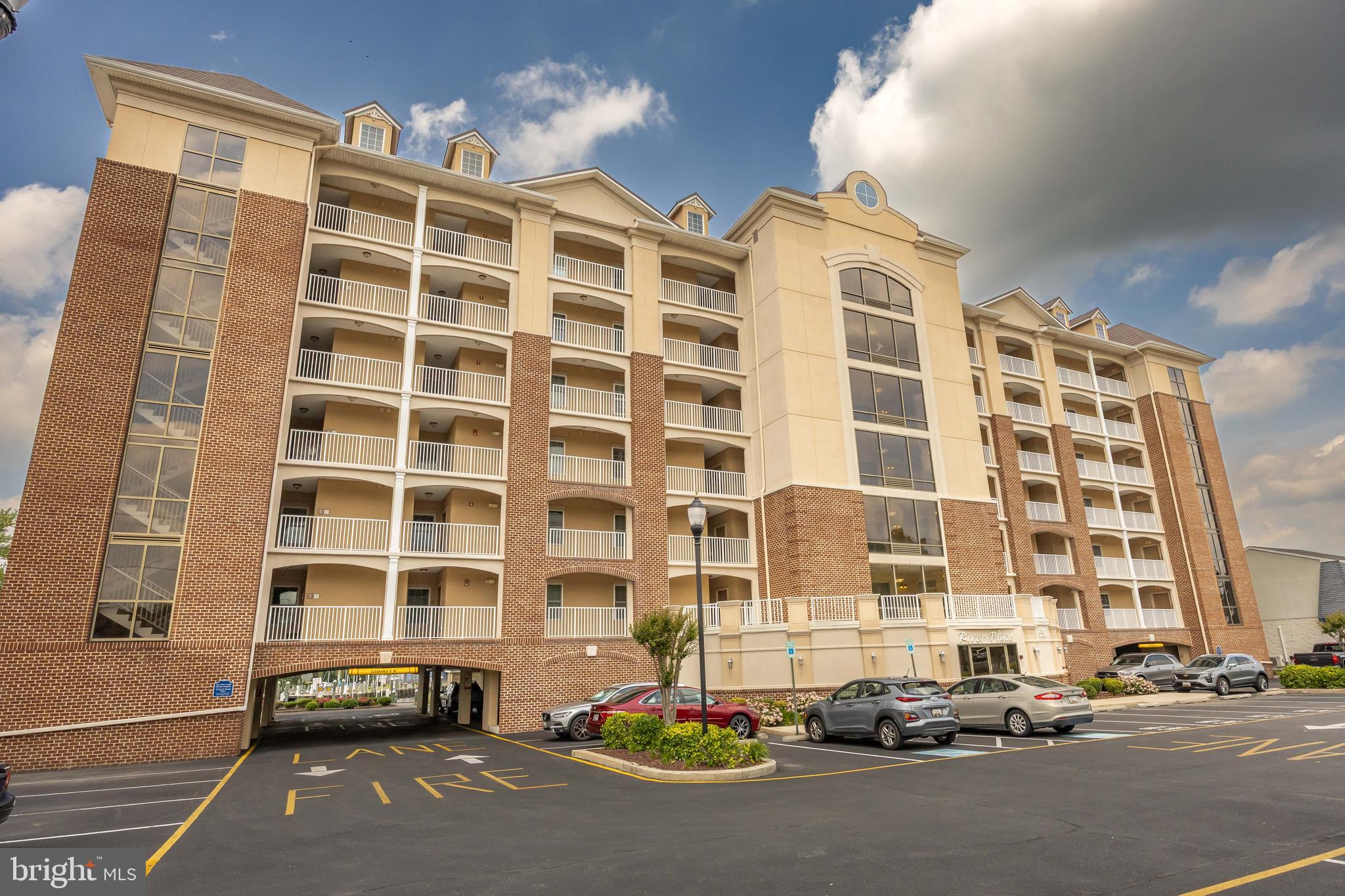 a front view of a building